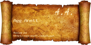 Agg Anett névjegykártya